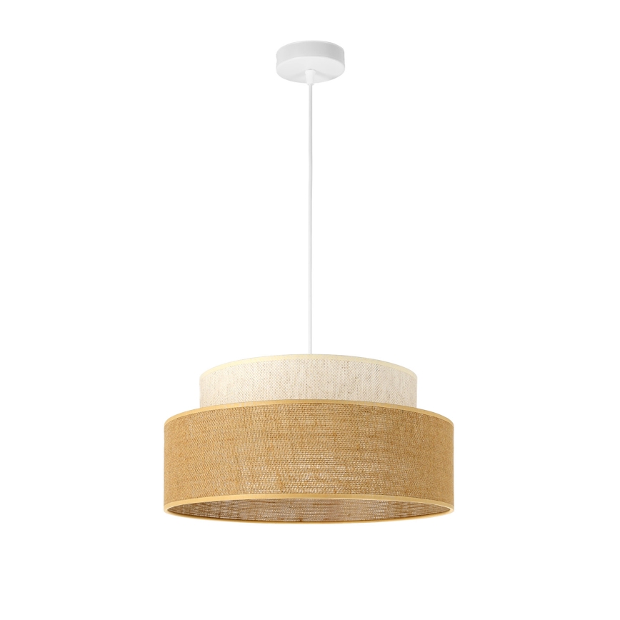 Hanglamp aan een koord BOHO 1xE27/60W/230V crème/beige