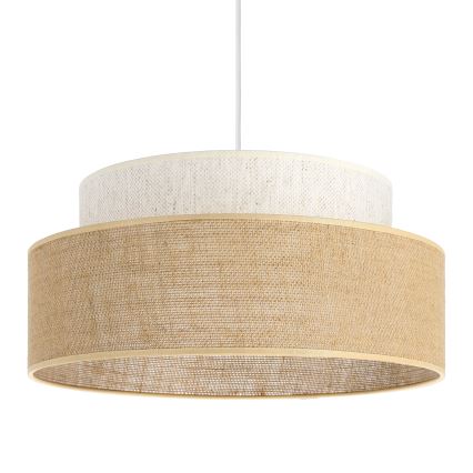 Hanglamp aan een koord BOHO 1xE27/60W/230V crème/beige