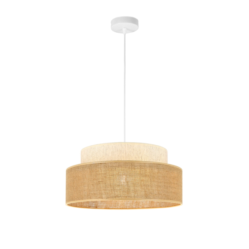 Hanglamp aan een koord BOHO 1xE27/60W/230V crème/beige