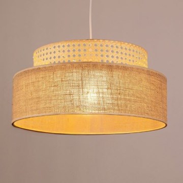 Hanglamp aan een koord BOHO 1xE27/60W/230V rotan