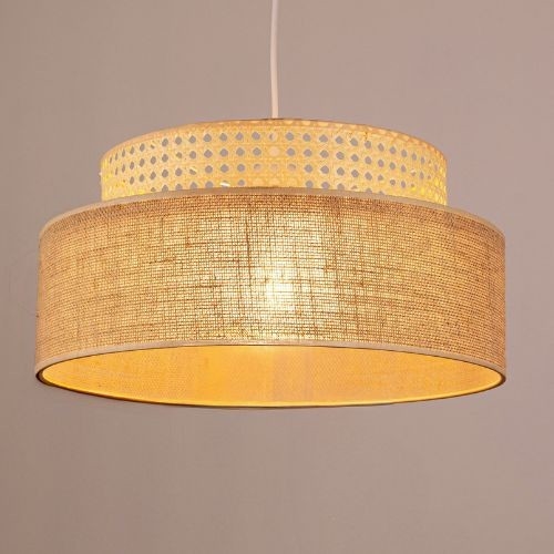 Hanglamp aan een koord BOHO 1xE27/60W/230V rotan