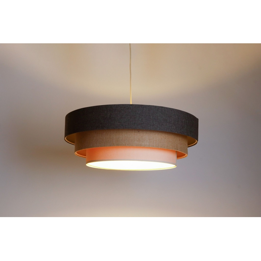 Hanglamp aan een koord BOHO TRINITI 1xE27/60W/230V grijs/beige/crème