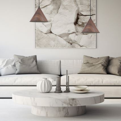 Hanglamp aan een koord BOSCO 1xE27/15W/230V bruin