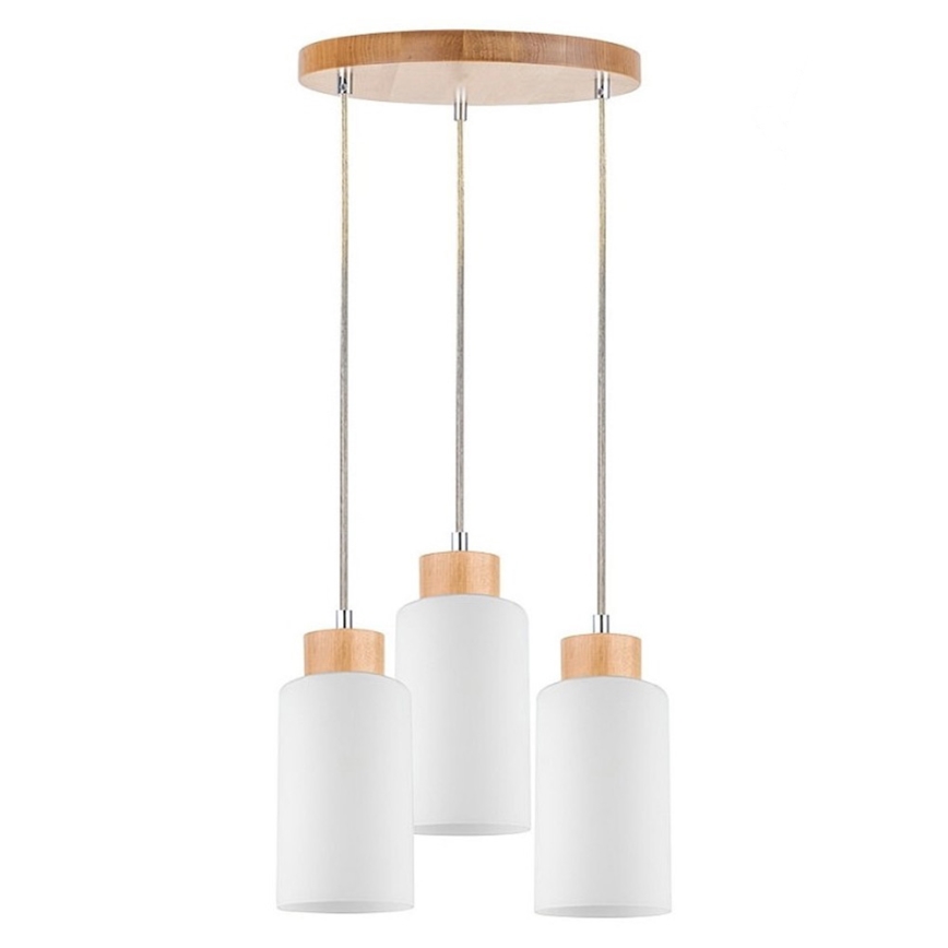 Hanglamp aan een koord BOSCO 3xE27/60W/230V Berk