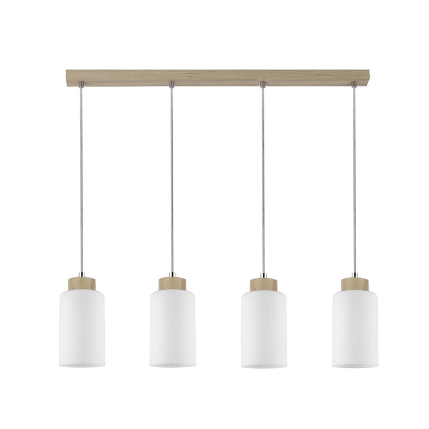 Hanglamp aan een koord BOSCO 4xE27/60W/230V Berk