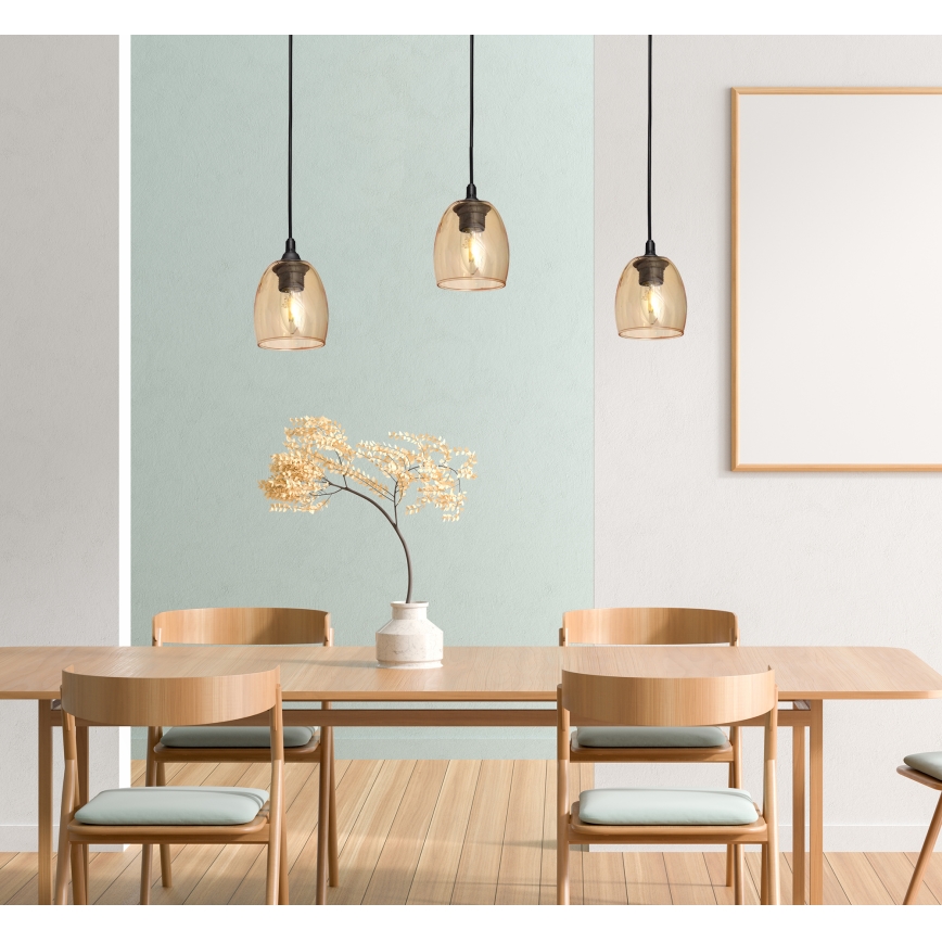 Hanglamp aan een koord BRILLANT 1xE27/15W/230V beige