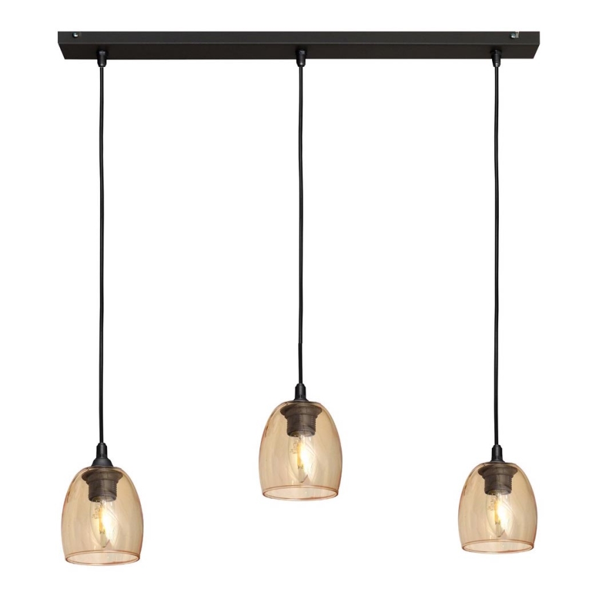 Hanglamp aan een koord BRILLANT 3xE27/15W/230V beige