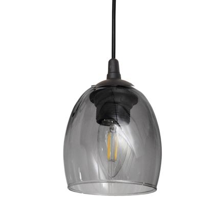 Hanglamp aan een koord BRILLANT 3xE27/15W/230V grijs