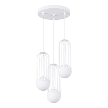 Hanglamp aan een koord BRINA 3xG9/8W/230V wit