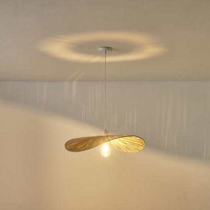 Hanglamp aan een koord CALYPSO 1xE27/15W/230V diameter 55 cm bamboe