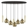 Hanglamp aan een koord CALYPSO 3xGU10/60W/230V + 5xE27/60W zwart/goud