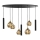 Hanglamp aan een koord CALYPSO 3xGU10/60W/230V + 5xE27/60W zwart/goud