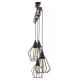 Hanglamp aan een koord CAMEROON 4xE27/60W/230V zwart/hout