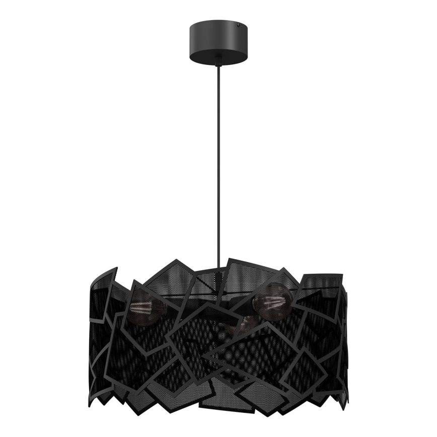 Hanglamp aan een koord CAMO 3xE27/15W/230V zwart