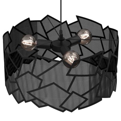 Hanglamp aan een koord CAMO 3xE27/15W/230V zwart