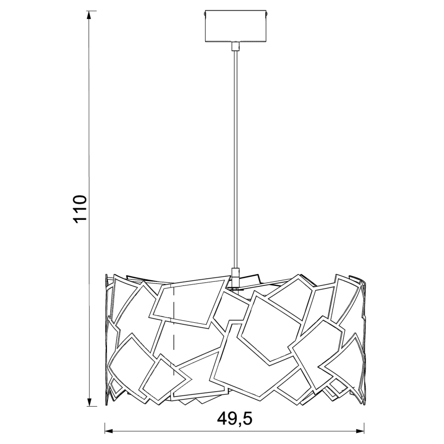 Hanglamp aan een koord CAMO 3xE27/15W/230V zwart