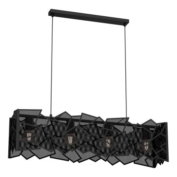 Hanglamp aan een koord CAMO 4xE27/15W/230V zwart