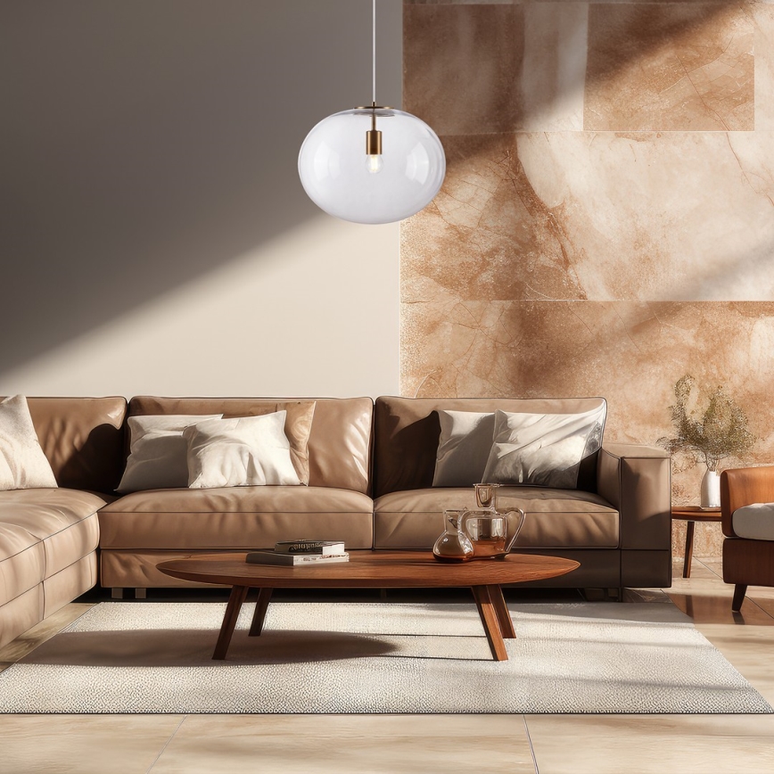 Hanglamp aan een koord CAMPANIA 1xE27/60W/230V goud