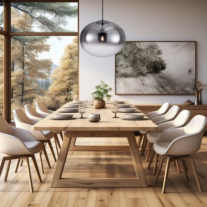 Hanglamp aan een koord CAMPANIA 1xE27/60W/230V zwart