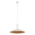 Hanglamp aan een koord CAPRI 1xE27/15W/230V diameter 50 cm wit/koper