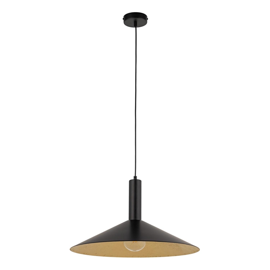 Hanglamp aan een koord CAPRI 1xE27/15W/230V diameter 50 cm zwart/goud