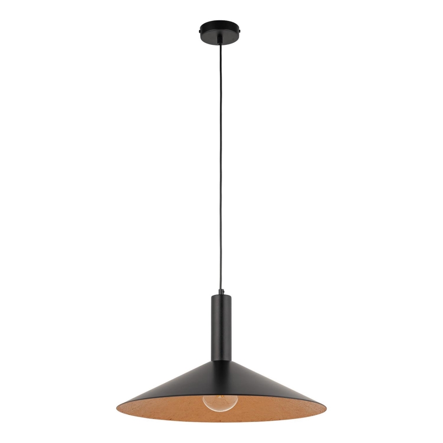 Hanglamp aan een koord CAPRI 1xE27/15W/230V diameter 50 cm zwart/koper