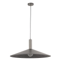 Hanglamp aan een koord CAPRI 1xE27/15W/230V diameter 70 cm antraciet/grijs