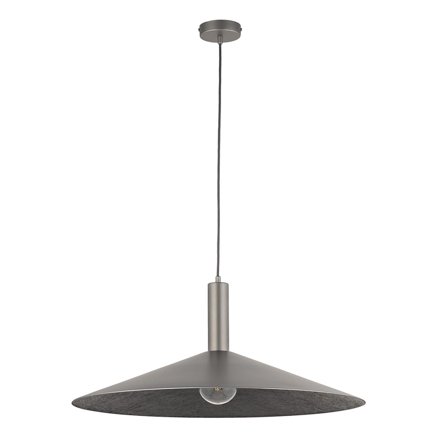 Hanglamp aan een koord CAPRI 1xE27/15W/230V diameter 70 cm antraciet/grijs