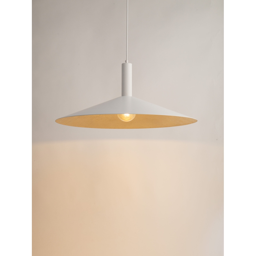 Hanglamp aan een koord CAPRI 1xE27/15W/230V diameter 70 cm wit/goud