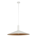 Hanglamp aan een koord CAPRI 1xE27/15W/230V diameter 70 cm wit/koper