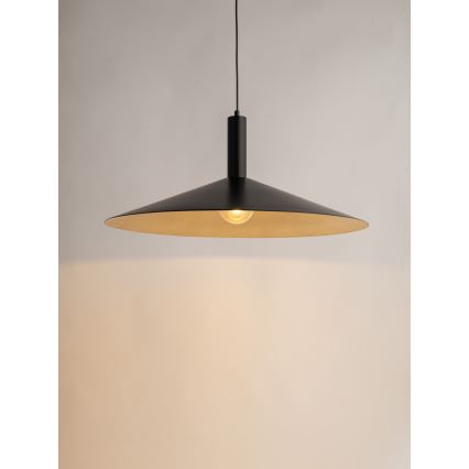 Hanglamp aan een koord CAPRI 1xE27/15W/230V diameter 70 cm zwart/goud