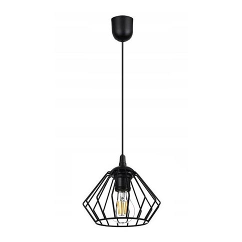 Hanglamp aan een koord CEED 1xE27/60W/230V zwart