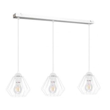 Hanglamp aan een koord CEED 3xE27/60W/230V wit