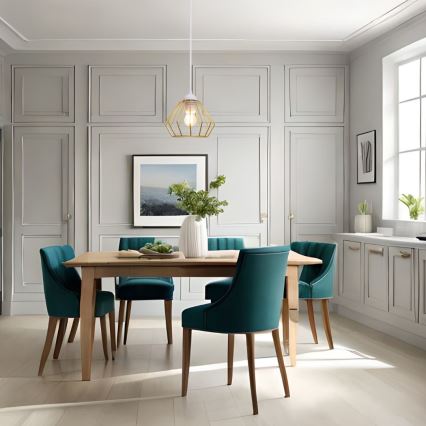 Hanglamp aan een koord CEED GOLD 1xE27/60W/230V diameter 17,5 cm wit/goud