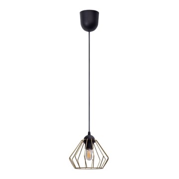 Hanglamp aan een koord CEED GOLD 1xE27/60W/230V diameter 17,5 cm zwart/goud