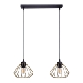 Hanglamp aan een koord CEED GOLD 2xE27/60W/230V zwart/goud