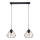 Hanglamp aan een koord CEED GOLD 2xE27/60W/230V zwart/goud