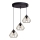 Hanglamp aan een koord CEED GOLD 3xE27/60W/230V diameter 45 cm zwart/goud