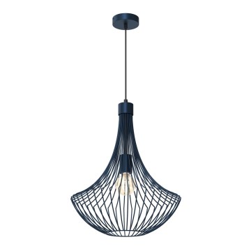 Hanglamp aan een koord CESTA 1xE27/60W/230V blauw