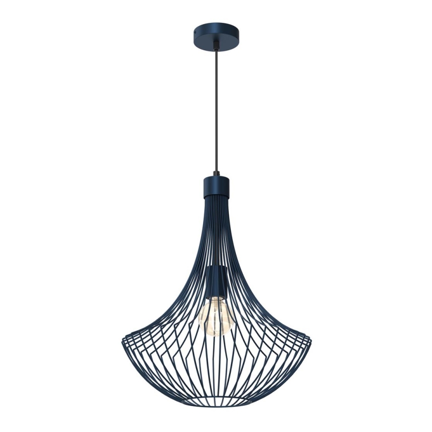 Hanglamp aan een koord CESTA 1xE27/60W/230V blauw