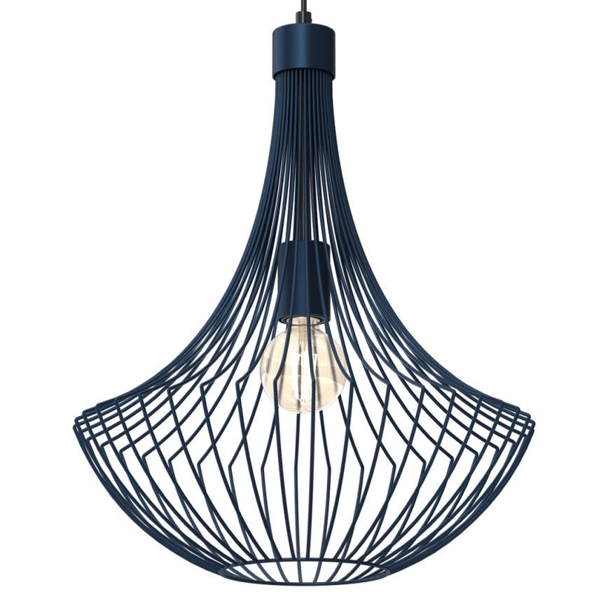 Hanglamp aan een koord CESTA 1xE27/60W/230V blauw