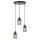 Hanglamp aan een koord CHIC 3xE27/60W/230V zwart/grijs