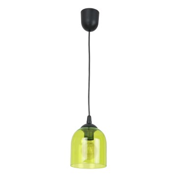 Hanglamp aan een koord CHRIS 1xE27/60W/230V diameter 11 cm groen