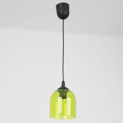 Hanglamp aan een koord CHRIS 1xE27/60W/230V diameter 11 cm groen