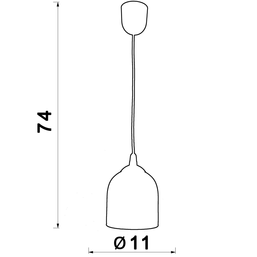 Hanglamp aan een koord CHRIS 1xE27/60W/230V diameter 11 cm groen