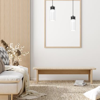 Hanglamp aan een koord CLARISSA 1xGX53/12W/230V zwart