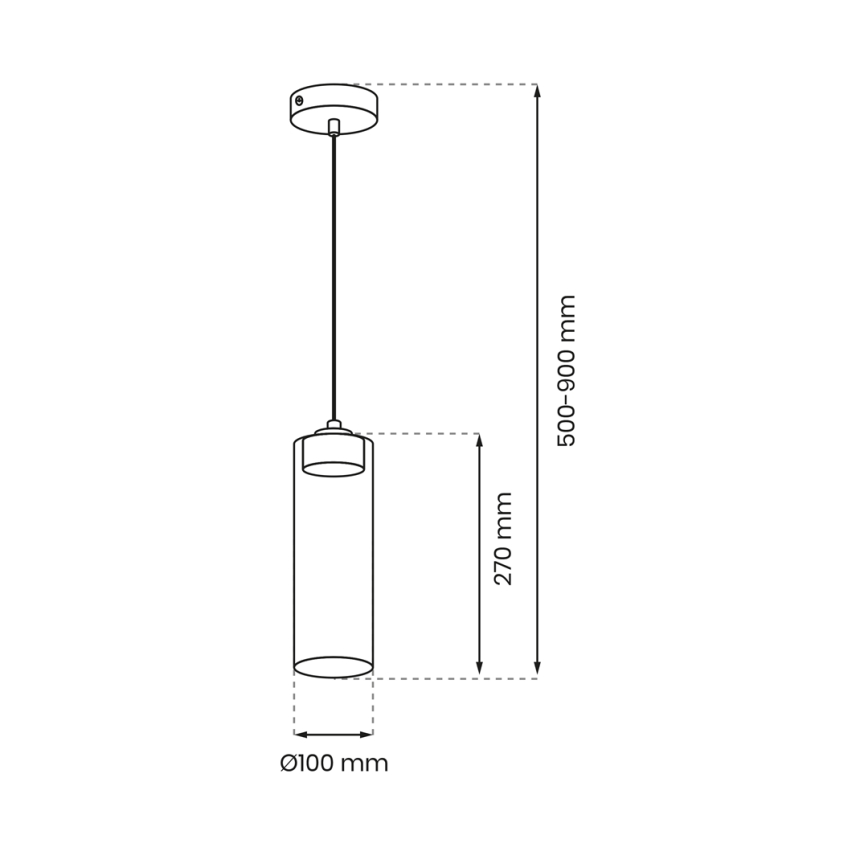 Hanglamp aan een koord CLARISSA 1xGX53/12W/230V zwart