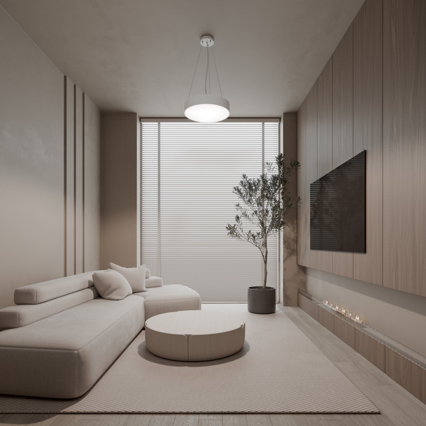 Hanglamp aan een koord CLEO 3xE27/24W/230V diameter 40 cm wit