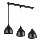 Hanglamp aan een koord COMO 3xE27/60W/230V zwart