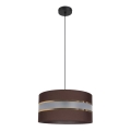 Hanglamp aan een koord CORAL 1xE27/60W/230V d. 40 cm bruin